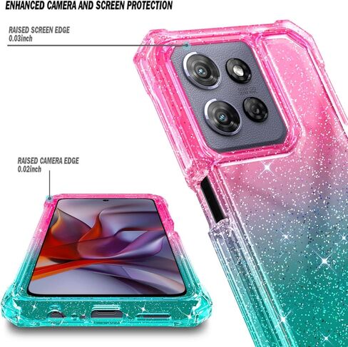 مصمم لجراب BLU View Speed ​​5G مع [واقي شاشة مدمج]، غطاء متين مقاوم للصدمات لكامل الجسم لهاتف BLU View Speed ​​5G B1550VL (أكوا/أرجواني) in Kuwait