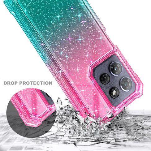 مصمم لجراب BLU View Speed ​​5G مع [واقي شاشة مدمج]، غطاء متين مقاوم للصدمات لكامل الجسم لهاتف BLU View Speed ​​5G B1550VL (أكوا/أرجواني) in Kuwait