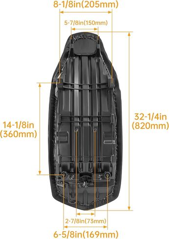 KUAFU Seat Replacement Compatible with 2004-2013 Yamaha Raptor 350 YFM 350R Replace for 5YT-24710-00-00 Black Complete Seat in Saudi Arabia