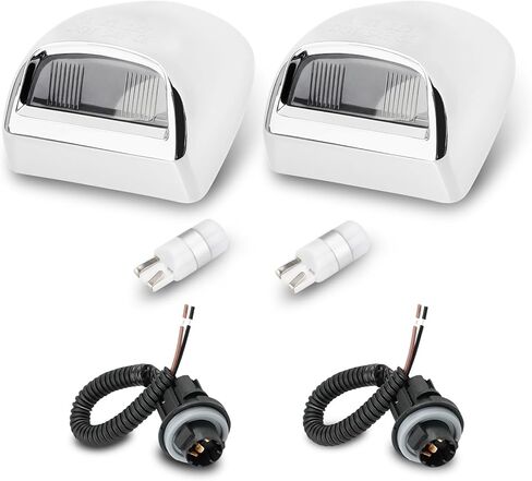 Bestview LED License Plate Lights Tag Lamp Assembly Red OLED Neon Tube Socket Wire Harness for Chevy Silverado GMC Sierra 1500 2500 3500 Suburban Tahoe Avalanche Cadillac Escalade EXT Yukon in Kuwait