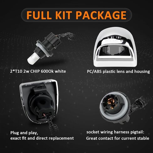 Bestview LED License Plate Lights Tag Lamp Assembly Red OLED Neon Tube Socket Wire Harness for Chevy Silverado GMC Sierra 1500 2500 3500 Suburban Tahoe Avalanche Cadillac Escalade EXT Yukon in Kuwait