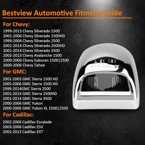 Bestview LED License Plate Lights Tag Lamp Assembly Red OLED Neon Tube Socket Wire Harness for Chevy Silverado GMC Sierra 1500 2500 3500 Suburban Tahoe Avalanche Cadillac Escalade EXT Yukon in Kuwait