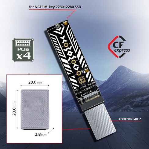 Cablecc CFE CFA to CFB Memory Card Kit Case CFexpress Type-A to Type-B Adapter Compatible with Camera 8K RAW PCIe Expansion in Saudi Arabia