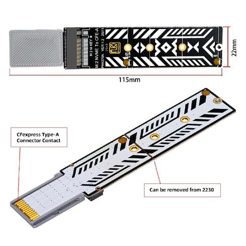 Cablecc CFE CFA to CFB Memory Card Kit Case CFexpress Type-A to Type-B Adapter Compatible with Camera 8K RAW PCIe Expansion in Saudi Arabia