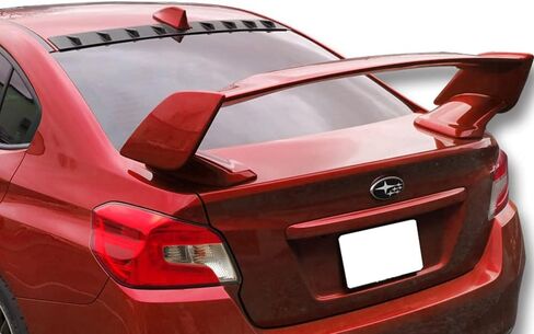 W-POWER، جناح سبويلر للسقف الخلفي 8 زعانف قرش متوافقة مع سوبارو WRX/WRX STI/Impreza 4DR سيدان، جناح سبويلر للسقف بزعانف القرش (ألياف الكربون الحقيقية) in Saudi Arabia