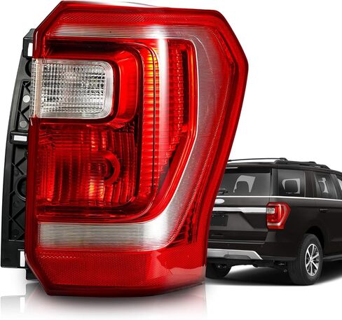 ضوء الذيل متوافق مع 2018-2021 Ford Expedition Platinum/Limited/King Ranch الخلفي الخلفي لمصباح الفرامل الخلفي، استبدل JL1Z13404H، JL1Z13404D، JL1Z13404F جانب الركاب الأيمن in Kuwait