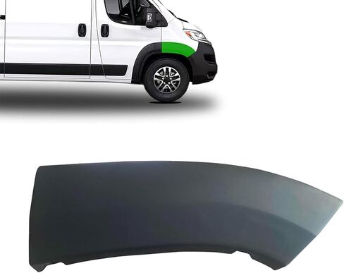 لوحة تشكيل مضيئة بفتحة العجلة الأمامية باللون الأسود تناسب RAM ProMaster 1500 ProMaster 2500 ProMaster 3500 Cargo Van 2023 2024 (جانب الركاب الأيمن) in Kuwait