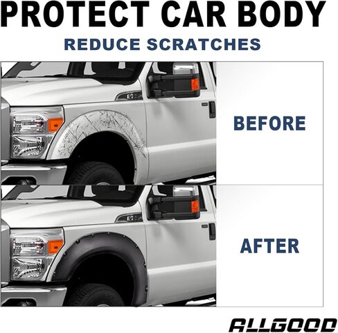 مشاعل حاجز ALLGOOD متوافقة مع 2004-2015 Nissan Titan بدون صندوق قفل بجانب السرير، جيب أسود مزخرف بغطاء عجلة نمط مثبت 4 قطع F81Z16006AA 5C3Z16006C in Saudi Arabia