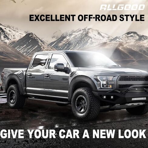 مشاعل حاجز ALLGOOD متوافقة مع 2004-2015 Nissan Titan بدون صندوق قفل بجانب السرير، جيب أسود مزخرف بغطاء عجلة نمط مثبت 4 قطع F81Z16006AA 5C3Z16006C in Saudi Arabia