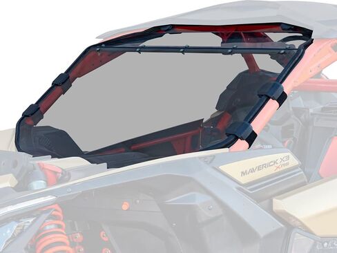 SuperATV Full Windshield for Can-Am Maverick X3 (See Fitment) | USA Made | Made of Lightly-Tinted Scratch Resistant 1/4â€ Polycarbonate- 250x stronger Than Glass | Easy to Install in Saudi Arabia