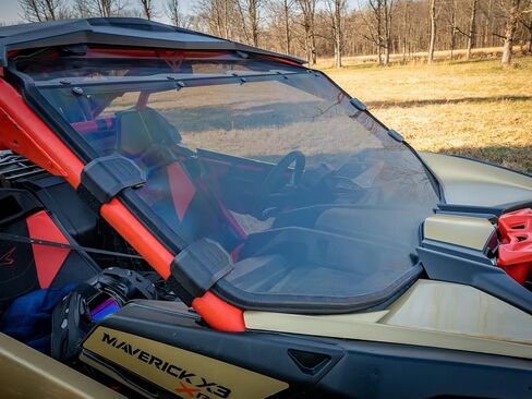 SuperATV Full Windshield for Can-Am Maverick X3 (See Fitment) | USA Made | Made of Lightly-Tinted Scratch Resistant 1/4â€ Polycarbonate- 250x stronger Than Glass | Easy to Install in Saudi Arabia