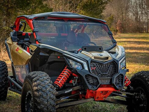 SuperATV Full Windshield for Can-Am Maverick X3 (See Fitment) | USA Made | Made of Lightly-Tinted Scratch Resistant 1/4â€ Polycarbonate- 250x stronger Than Glass | Easy to Install in Saudi Arabia