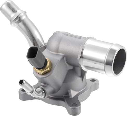 Engine Coolant Thermostat Housing Assembly Replacement for Jeep Cherokee 2014-2021, 816-194 Metal Silver Tone 1Pc in Saudi Arabia