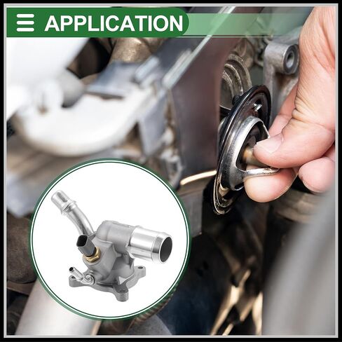 Engine Coolant Thermostat Housing Assembly Replacement for Jeep Cherokee 2014-2021, 816-194 Metal Silver Tone 1Pc in Saudi Arabia