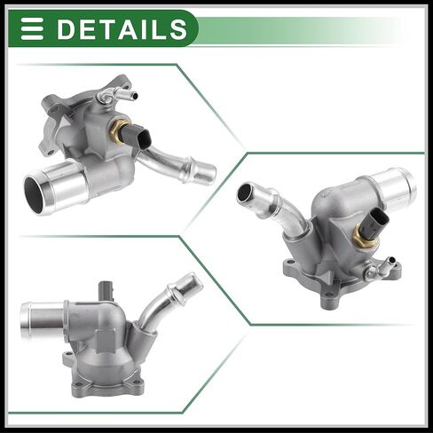 Engine Coolant Thermostat Housing Assembly Replacement for Jeep Cherokee 2014-2021, 816-194 Metal Silver Tone 1Pc in Saudi Arabia