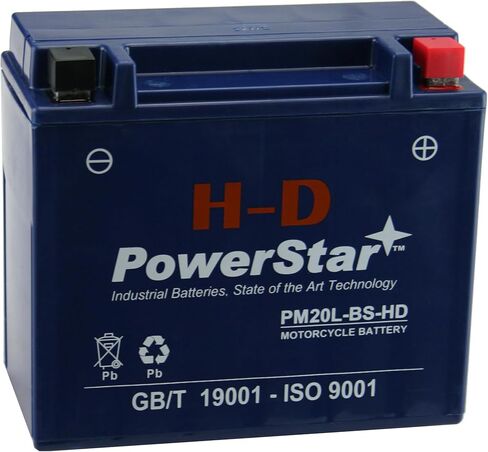 PowerStar YTX20HL-BS ATV Battery Replacement for Yamaha YFM600FW, YFV600FW, Grizzly 600CC 98-'01 in Saudi Arabia