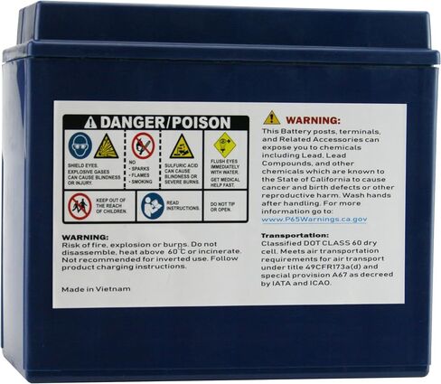 PowerStar YTX20HL-BS ATV Battery Replacement for Yamaha YFM600FW, YFV600FW, Grizzly 600CC 98-'01 in Saudi Arabia