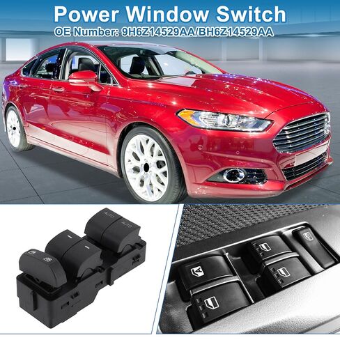 Power Window Switch No.9H6Z14529AA/BH6Z14529AA Window Control Switch for Ford Fusion for Lincoln Mkz 2011-2012 Black in Saudi Arabia