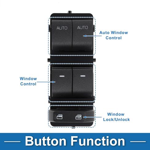 Power Window Switch No.9H6Z14529AA/BH6Z14529AA Window Control Switch for Ford Fusion for Lincoln Mkz 2011-2012 Black in Saudi Arabia