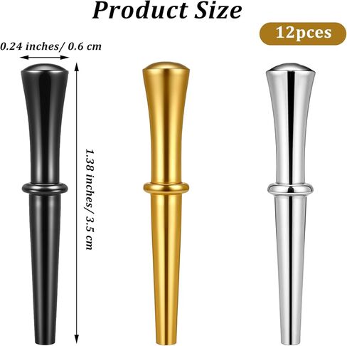 12 Pieces Cribbage Pegs, Metal Cribbage Board Pegs Fit 1/8 Holes with Tapered Design for Cribbages Traditional Board Game (3 Colors) in Saudi Arabia