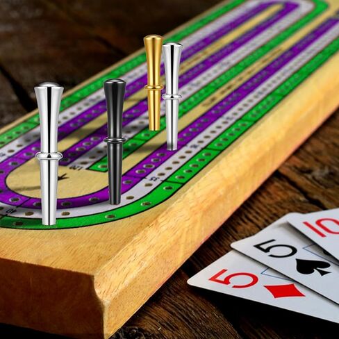 12 Pieces Cribbage Pegs, Metal Cribbage Board Pegs Fit 1/8 Holes with Tapered Design for Cribbages Traditional Board Game (3 Colors) in Saudi Arabia