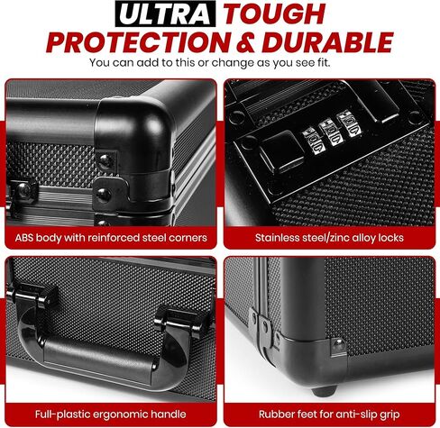 Graded Card Case Storage Box – Fits PSA BGS SGC Slabs – 6 Foam Dividers, Shoulder Strap, Odor-Free Design – Sports Trading Card Holder for Baseball, Football, Basketball – Durable & Dust-Resistant in Saudi Arabia