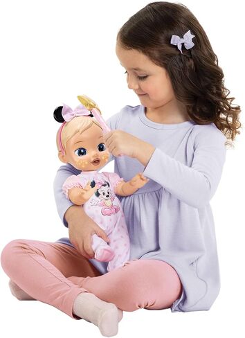 13-Inch Interactive Baby Doll – Magical Lights, Sounds, Music & Wand – Minnie-Inspired Nurturing Doll with Accessories – Multiple Skin Tones, Eye Colors – Ages 2 and Up in Saudi Arabia