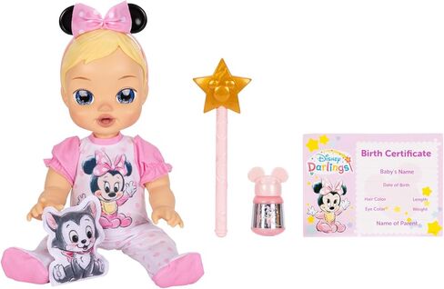 13-Inch Interactive Baby Doll – Magical Lights, Sounds, Music & Wand – Minnie-Inspired Nurturing Doll with Accessories – Multiple Skin Tones, Eye Colors – Ages 2 and Up in Saudi Arabia