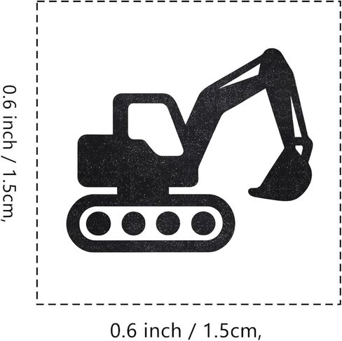 Excavator Construction Rubber Stamp, 3/5 Inch Small Mini Stamp for Scrapbooking Card Making Planner in Saudi Arabia