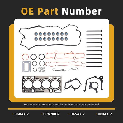 Head Gasket with Head Bolts Set, for Ford Fusion SE Sedan 14-20, for Fusion SEL Sedan 19-20, for Escape Titanium Sport 2017, for Escape SE Sport 17-19, for Escape SEL Sport 18-19, 1.5L HGS4312 in Kuwait