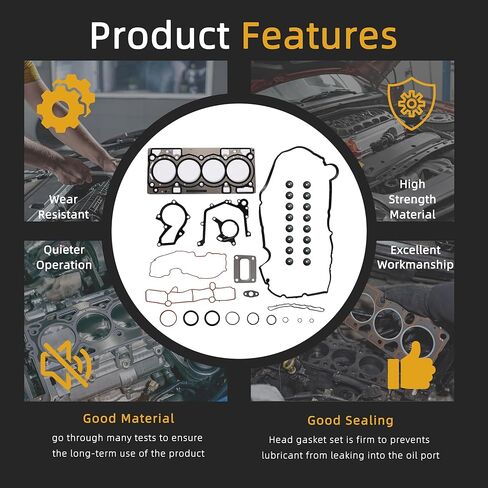 Head Gasket with Head Bolts Set, for Ford Fusion SE Sedan 14-20, for Fusion SEL Sedan 19-20, for Escape Titanium Sport 2017, for Escape SE Sport 17-19, for Escape SEL Sport 18-19, 1.5L HGS4312 in Saudi Arabia
