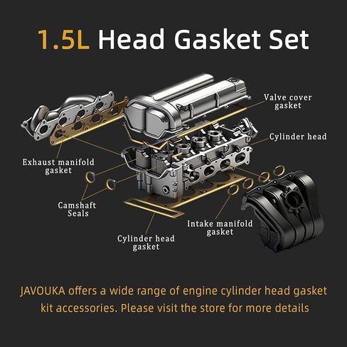 Head Gasket with Head Bolts Set, for Ford Fusion SE Sedan 14-20, for Fusion SEL Sedan 19-20, for Escape Titanium Sport 2017, for Escape SE Sport 17-19, for Escape SEL Sport 18-19, 1.5L HGS4312 in Saudi Arabia