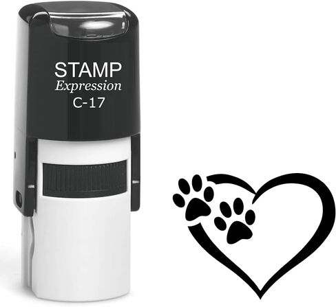 StampExpression - Tiny Paw Prints Dog Lover Self Inking Rubber Stamp - Black Ink (A-6324) in Saudi Arabia