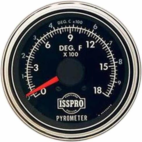 Replacement for Kenworth T800 Year 1997 3IN Chrome Electric Pyrometer Gauge 0-1800 Degree by Technical Precision in Saudi Arabia