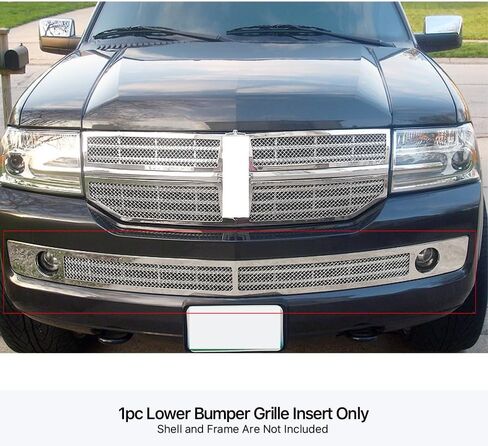 إدراج شواية شبكة من الفولاذ المقاوم للصدأ من APS متوافق مع Lincoln Navigator 2007 2008 2009 2010 2011 2012 2013 2014 المصد السفلي N19-T91057L in Saudi Arabia