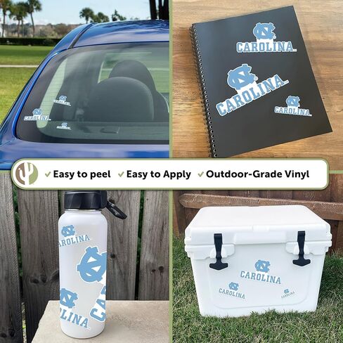 University of North Carolina Sticker UNC Chapel Hill Tar Heels Stickers Vinyl Decals Laptop Water Bottle Car Scrapbook T3 (Type 3-3) in Saudi Arabia
