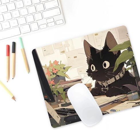 لوحة ماوس مضحكة على شكل قطة سوداء لطيفة وسادات ماوس صغيرة لطيفة للمكتب والكمبيوتر ولوحة ماوس للكمبيوتر المحمول وماوس لاسلكي ولوحة ماوس مربعة الشكل، قطة عمل in Kuwait