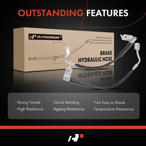 A-Premium Front Brake Hydraulic Hose Compatible with Select Ford and Mazda Models - Ranger 1998-2011, B2300 2001-2010, B2500 2001, B3000 2000-2008, B4000 1998-2008 - Replace# 6L5Z2078BA(Pack of 2) in Saudi Arabia