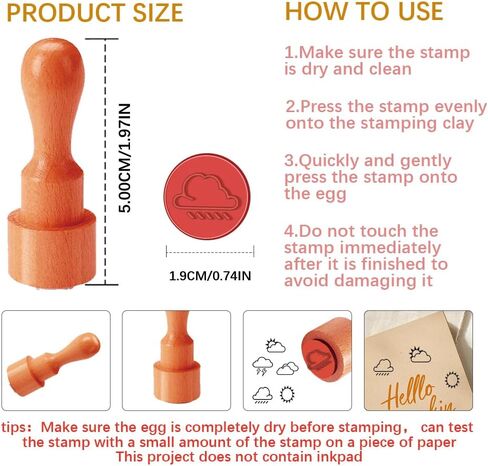 AHANDMAKER 5 أنماط أوراق اللعب طوابع العناصر السحرية ختم، ختم خشبي صغير، تصاميم فريدة من نوعها رسم طوابع DIY صنع بطاقة سكرابوكينغ صنع ختم مخطط صائق in Saudi Arabia