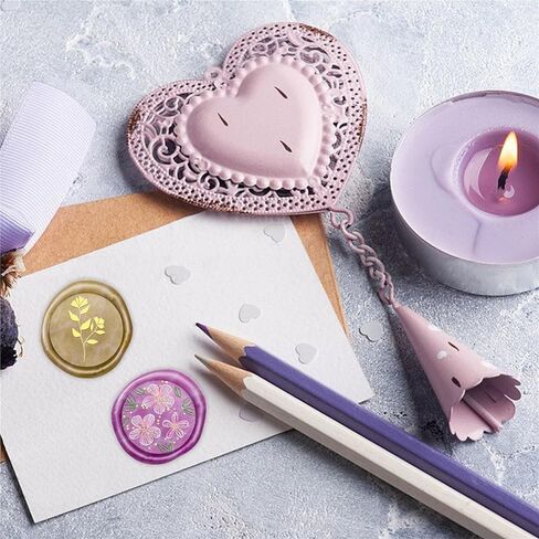 Heart Wax Seal Stamp Copper Vintage Detachable Sealing Stamp Brass and A Wood Handle Pattern Stamps Head Letter Invitation Card Wedding Gift Package Holidays in Saudi Arabia