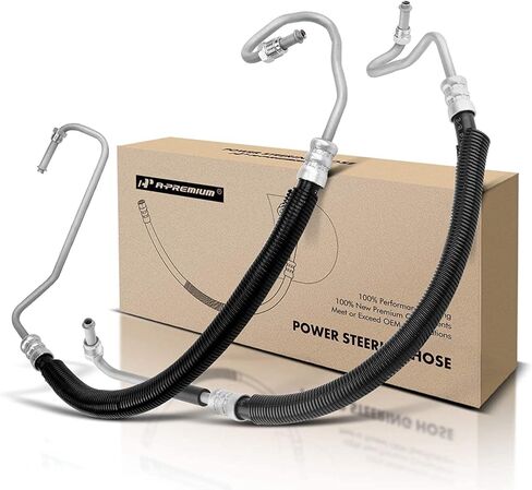 مجموعة خط خرطوم ضغط خرطوم التوجيه المعزز A-Premium متوافقة مع مجموعة Hummer H2 2003-2007 V8 6.0L Gas 2-PC in Saudi Arabia