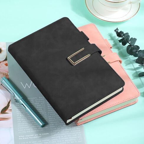 Vintage A5 Leather Notebook with Personalized Softcover and Bookmark for Business Meetings and Academic Use in Saudi Arabia