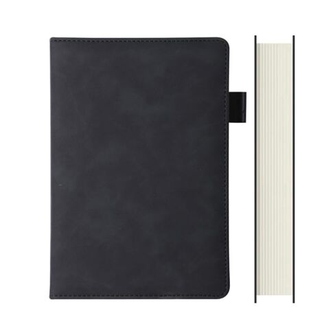 Vintage A5 Leather Notebook with Personalized Softcover and Bookmark for Business Meetings and Academic Use in Saudi Arabia