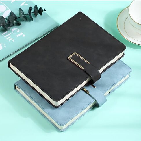 Vintage A5 Leather Notebook with Personalized Softcover and Bookmark for Business Meetings and Academic Use in Saudi Arabia