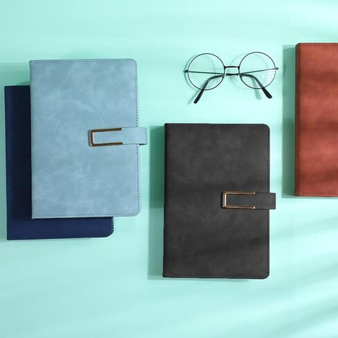 Vintage A5 Leather Notebook with Personalized Softcover and Bookmark for Business Meetings and Academic Use in Saudi Arabia