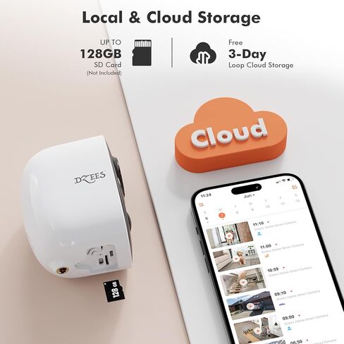 Dzees 2K Security Cameras Wireless Outdoor, Battery Powered AI Motion Detection Spotlight Siren Alarm WiFi Surveillance Indoor Home Camera, Color Night Vision, 2 Way Audio, Local/Cloud IP66, 4 Pack in Kuwait