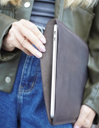 Genuine Leather Sleeve Case for 13 MacBook Air M1 M2 M3 M4 / MacBook 13 Pro (DarkBlue, MacBook 13 Air) in Kuwait
