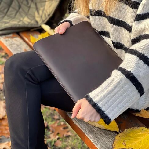Genuine Leather Sleeve Case for 13 MacBook Air M1 M2 M3 M4 / MacBook 13 Pro (DarkBlue, MacBook 13 Air) in Kuwait