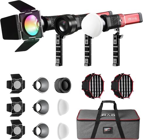 GVM PD60C RGB Video Light, 60W COB Photography Lighting, Portable Studio Light for Photographers, IP65 Waterproof Handheld Spotlight with Bluetooth Control, 2700-6800K, 34200lux/0.5m in Saudi Arabia