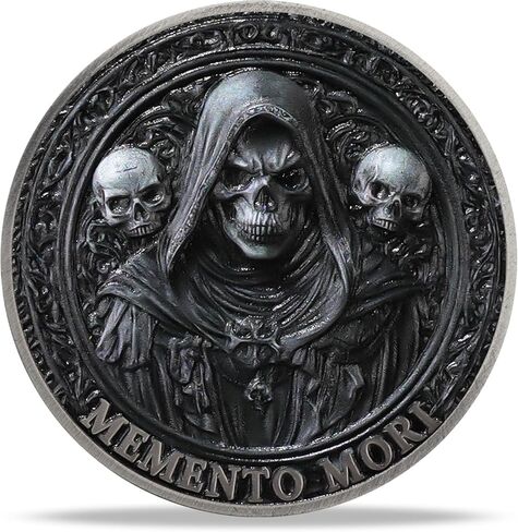 Memento Mori Challenge Coin Carpe Diem Motivational Stoicism Gifts for Daily Stoic Practice in Kuwait